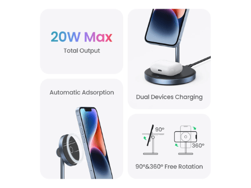 Ugreen 2-in-1 Wireless Charger CD317 - 90668 (3)