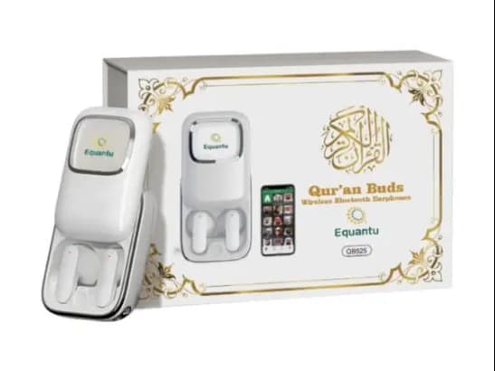 Equantu QB525 Muslim Wireless Bluetooth Earphone With Smart Quran Speaker with 1 Month Warranty