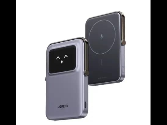 UGREEN 5000mAh Magnetic Wireless Power Bank Space Grey and Purple - PB571 (4)