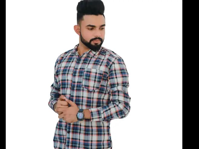 TAAG Premium Cotton Office and casual Long sleeve Shirt – L Blue