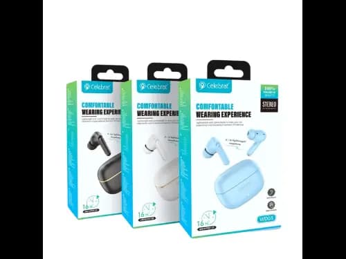 Celebrat WD03 Earbuds - Black / Blue (3)