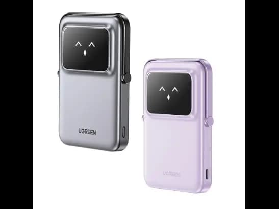UGREEN 5000mAh Magnetic Wireless Power Bank Space Grey and Purple - PB571
