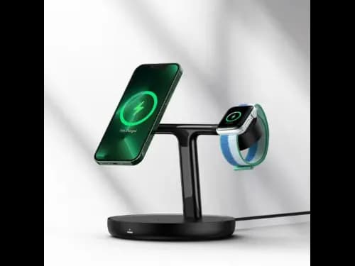Baseus 20W Swan 3-in-1 Wireless Magnetic Charging Bracket Black- WXTE000101- 6 Months Warranty (2)