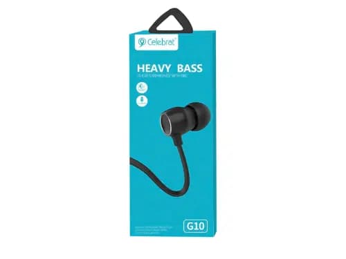 Celebrat G10 Earphones Stereo Headset  - Black (3)