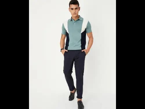 Men Colourblock Regular Fit Polo T-Shirt (4)