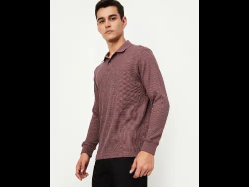 Men Patterned Regular Fit Polo T-Shirt