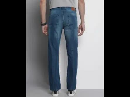 Heavily Washed Straight Fit Jeans (4)