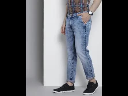 Acid Washed Slim Fit Jeans (2)