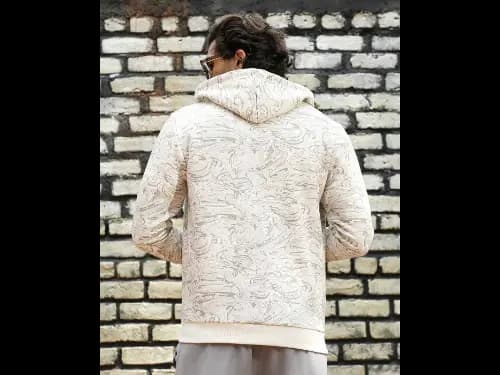 Men Printed Regular Fit Zip-Front Hoodie (4)