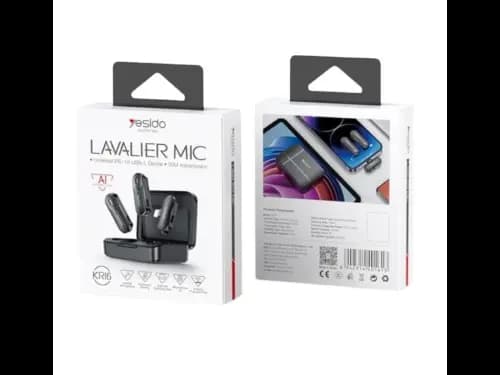 Yesido KR16 Lavalier Lightning Microphone System with Charging Case 2 Transmitter 1 Receiver (3)