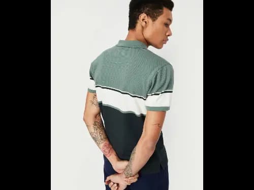 Men Striped Regular Fit Polo T-Shirt (4)