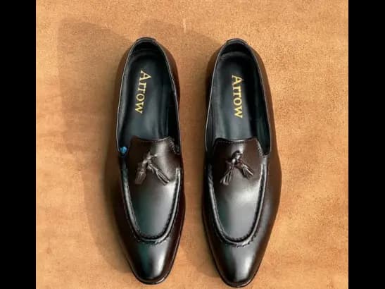 Men’s Coffee Brown Cow Leather Tassel Loafer (2)