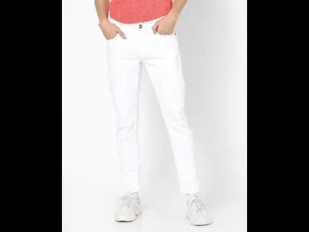 Men Slim Fit Jeans with Distressing