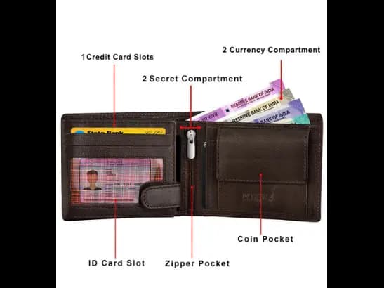 Genuine Leather Bi-Fold Wallet (3)