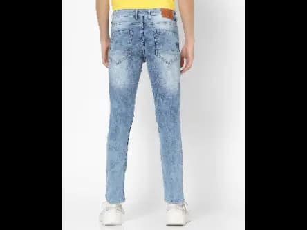 Men Heavily Washed Slim Fit Jeans (3)