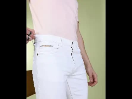 Men Slim Fit Jeans with Distressing (3)