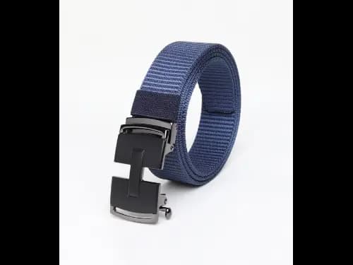 Men Wide Belt with Auto-Lock Buckle Closure