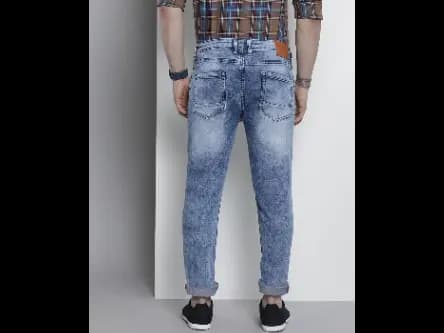 Acid Washed Slim Fit Jeans (3)