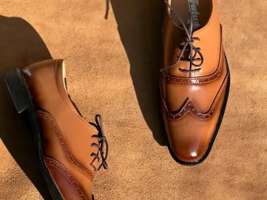 Men’s Oxford Two-Tone Tan Shoe (3)