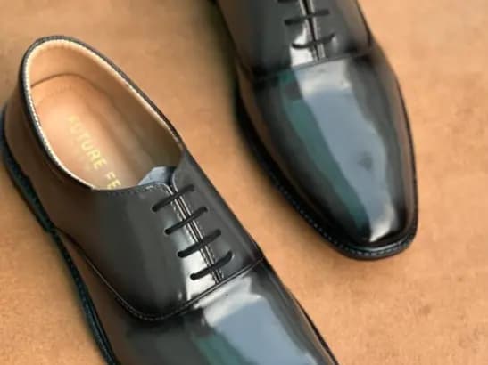 Men’s Metallic Gray Cow Leather Oxford Shoe (3)