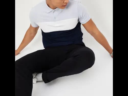 Men Colourblock Regular Fit Polo T-Shirt (5)