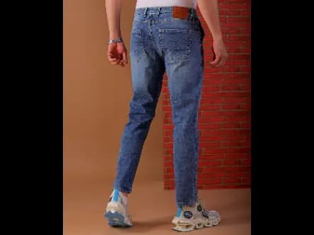Lightly Distressed Slim Fit Jeans (5)