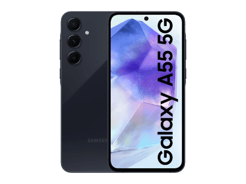 Samsung Galaxy A55 5G (8GB + 256GB) (Awesome Navy) with One Year Warranty