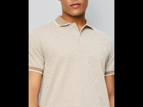 Men Geometric Print Regular Fit Polo T-Shirt (2)