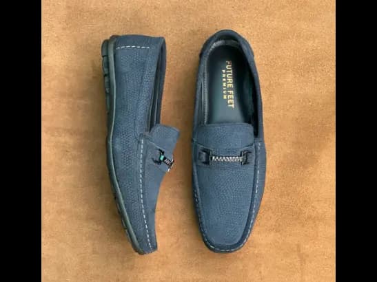 Men’s Pacific Blue Cow Nubuck Leather Casual Loafer (2)
