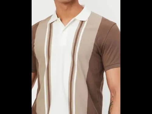 Men Striped Slim Fit Polo T-Shirt (2)