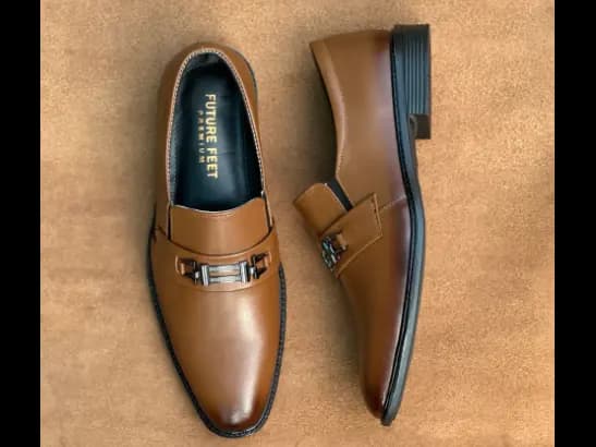 Men’s Two-Tone Tan Cow Leather Slip-on Shoe (2)