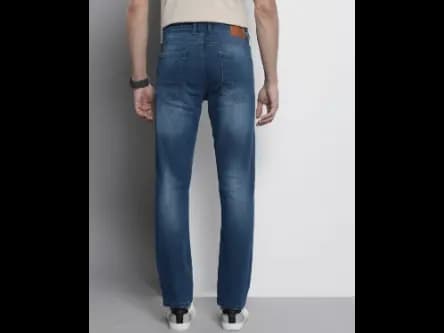 Heavily Washed Straight Fit Jeans (3)