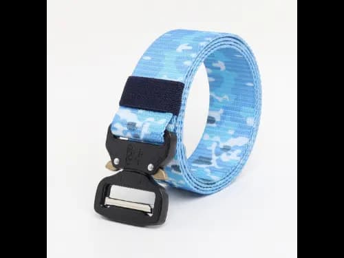 Men Camouflage Print Webbed Wide Belt