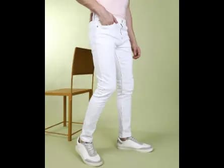 Men Slim Fit Jeans with Distressing (2)
