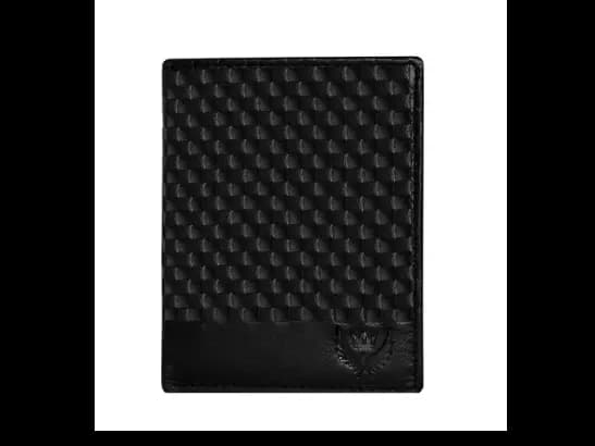 Checked Genuine Leather Bi-Fold Wallet