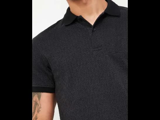Men Chevron Patterned Regular Fit Polo T-Shirt (5)
