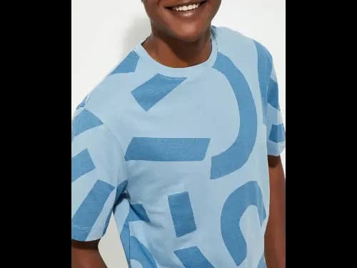 Printed Regular Fit Crew-Neck T-Shirt (2)