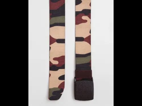 Men Camouflage Print Wide Webbed Belt (3)