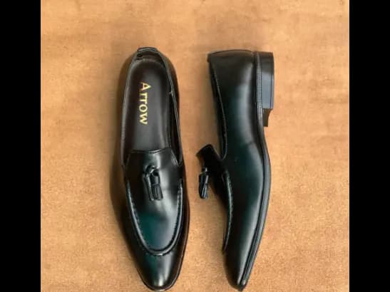 Men’s Jet-Black Cow Leather Tassel Loafer (3)