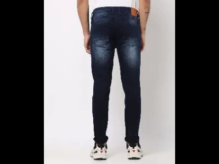 Lightly Washed & Distressed Slim Fit Jeans (4)