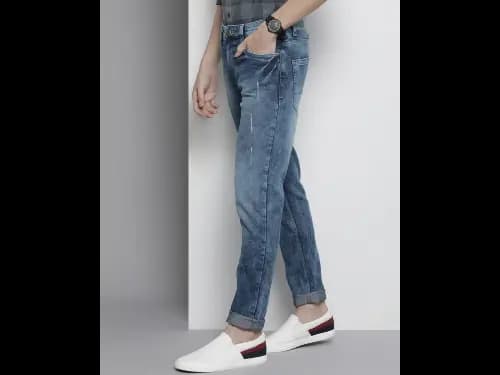 Acid Heavily Washed Slim Fit Jeans (2)