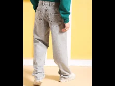 Men Acid Washed Baggy Fit Jeans (4)