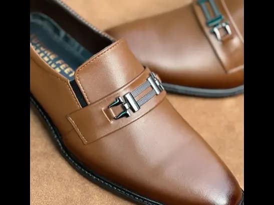 Men’s Two-Tone Tan Cow Leather Slip-on Shoe (3)
