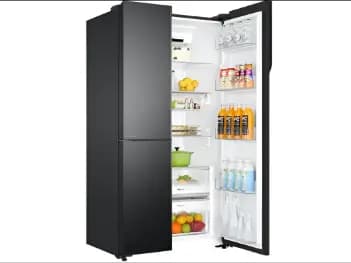 Haier 598L Side By Side Triple Door Inverter Refrigerator - Black Glass (2)