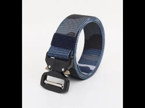 Men Camouflage Print Webbed Wide Belt
