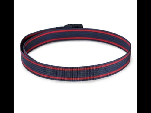 Men Striped Wide Belt with Clip-Buckle Closure (2)