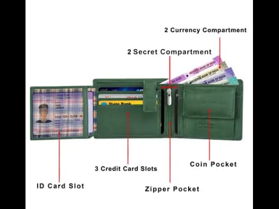 Genuine Leather Bi-Fold Wallet (3)