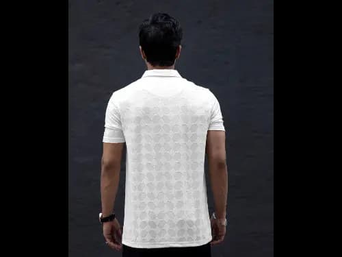 Men Geometric Print Slim Fit Polo T-Shirt (4)