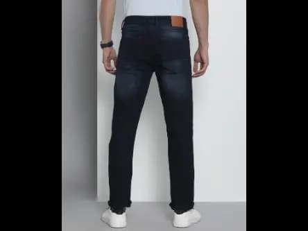 Lightly Washed Slim Fit Distressed Jeans (4)