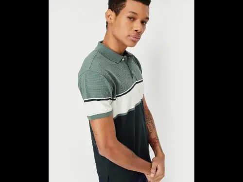 Men Striped Regular Fit Polo T-Shirt (2)